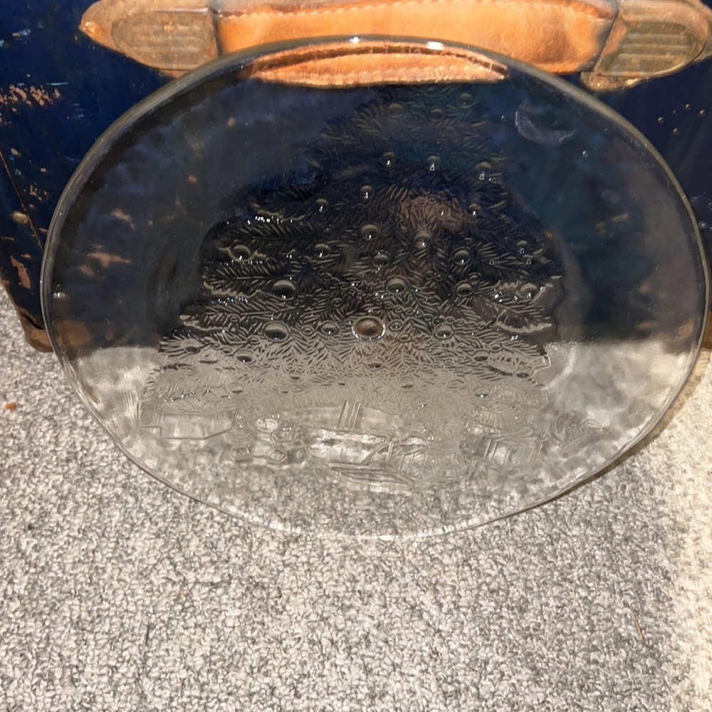 Christmas Plate | 12 1/2” | Clear Glass